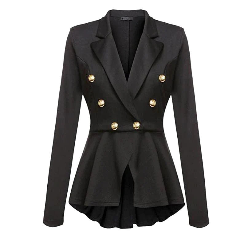 Fashion Slim Fit Women Blazer Jackets Womens White Ladies Blazer Office Lady Jacket Elegant Female Solid Button Plus Size - melvincucci