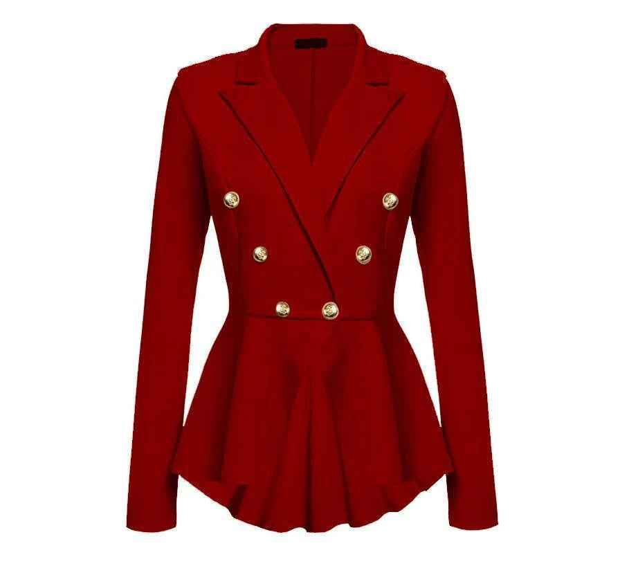 Fashion Slim Fit Women Blazer Jackets Womens White Ladies Blazer Office Lady Jacket Elegant Female Solid Button Plus Size - melvincucci