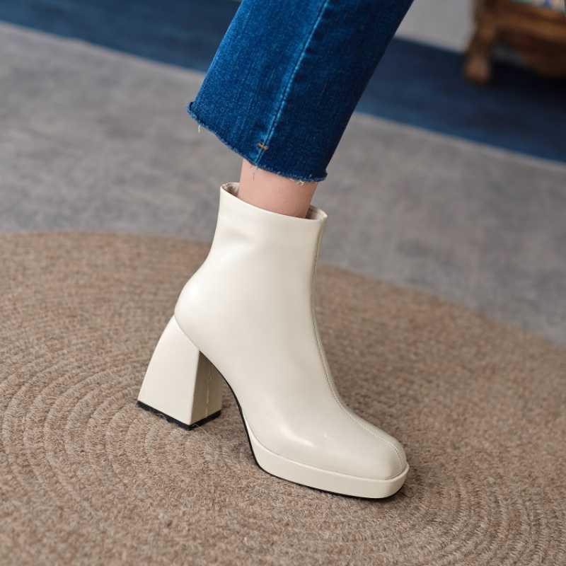 Fashion Soft Leather Women Boots Women Shoes - melvincucci