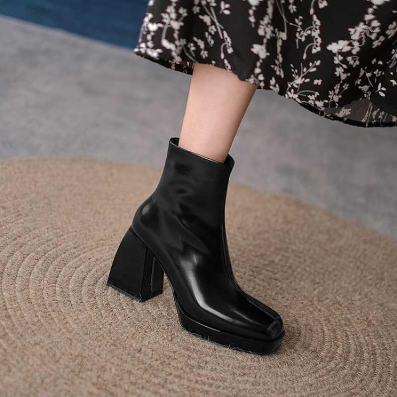 Fashion Soft Leather Women Boots Women Shoes - melvincucci