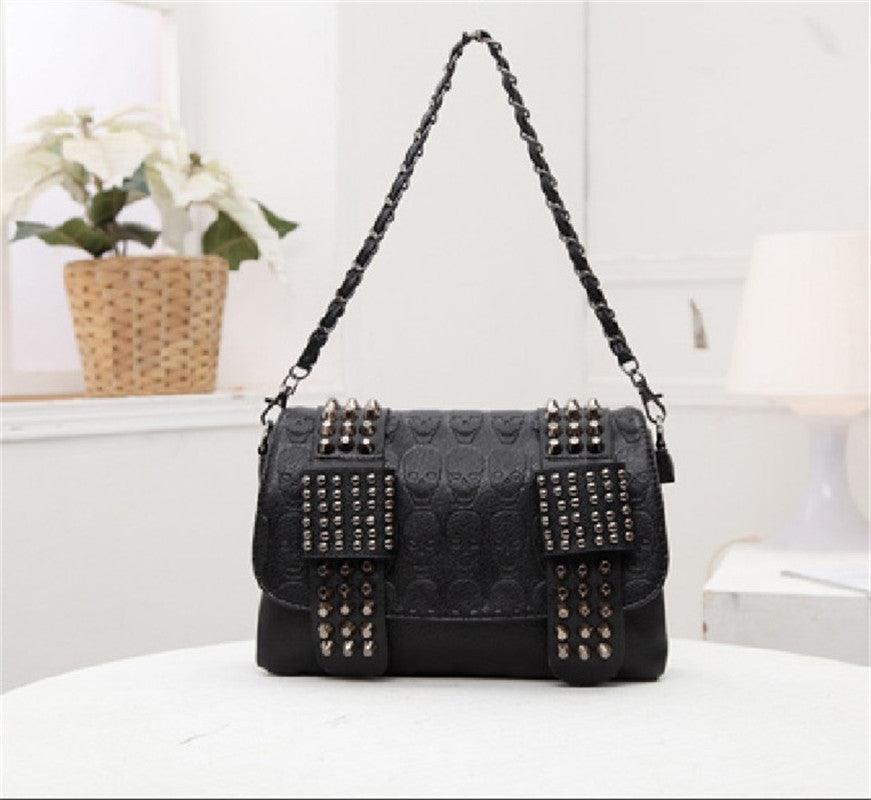 Fashion Women Black Leather Messenger Bags&wallet - melvincucci