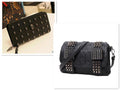 Fashion Women Black Leather Messenger Bags&wallet - melvincucci