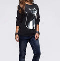 Fashion Women Cotton Cat Long Sleeve Loose Hoodie Sweatshirt - melvincucci