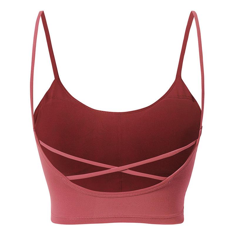Fashion Women Gather Cross Beautiful Back Sports Underwear - melvincucci