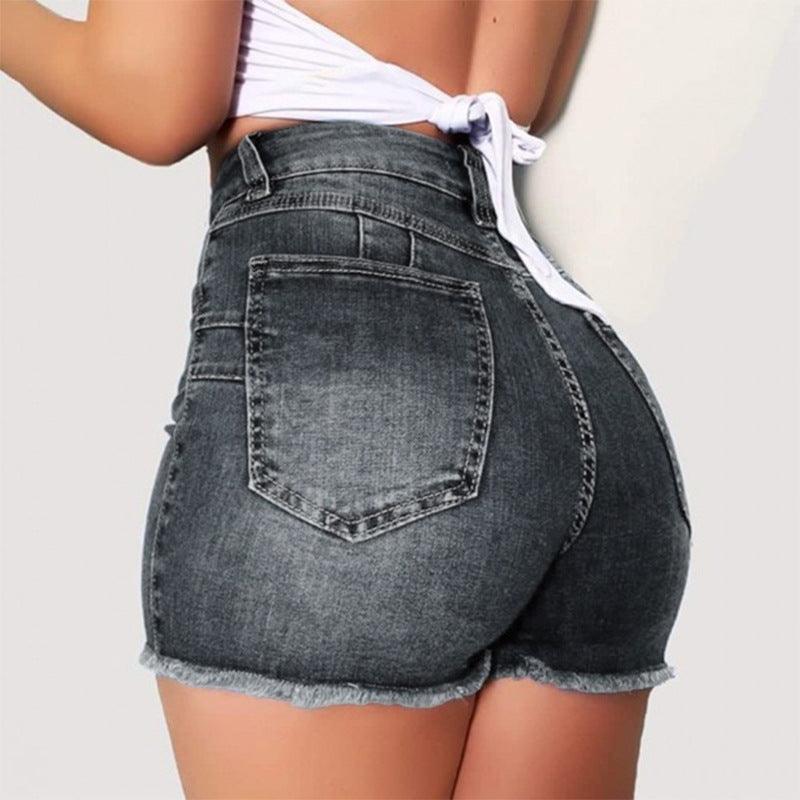 Fashion Women Summer High Waisted Denim Shorts Jeans Women Short  Femme Push Up Skinny Slim Denim Shorts - melvincucci
