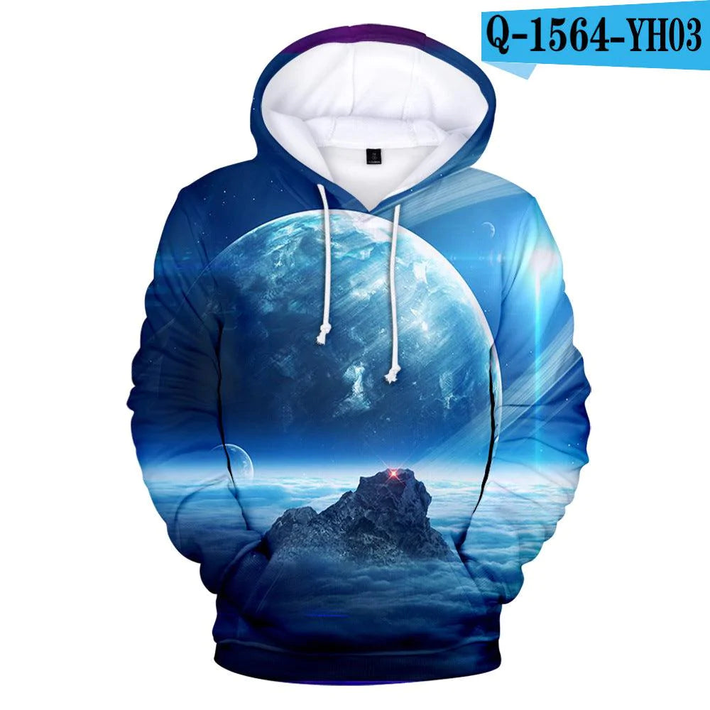 Fashionable 3D Digital Printed Hooded Sweatshirt For Men And Women Couples - melvincucci