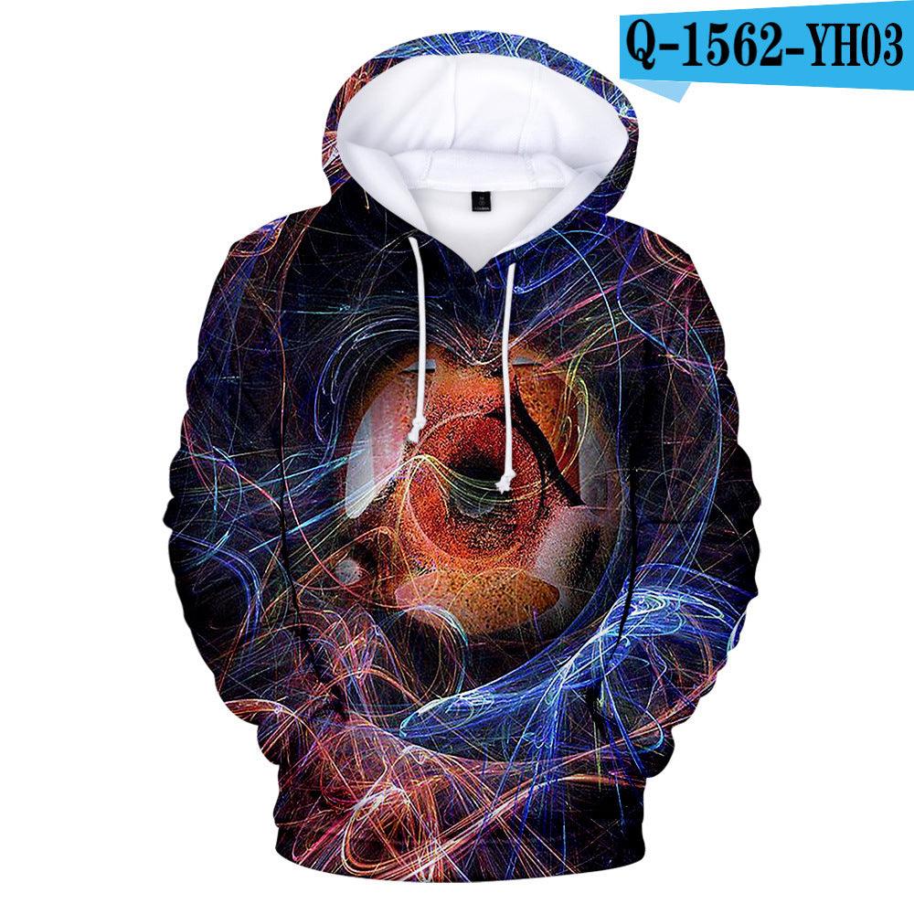Fashionable 3D Digital Printed Hooded Sweatshirt For Men And Women Couples - melvincucci