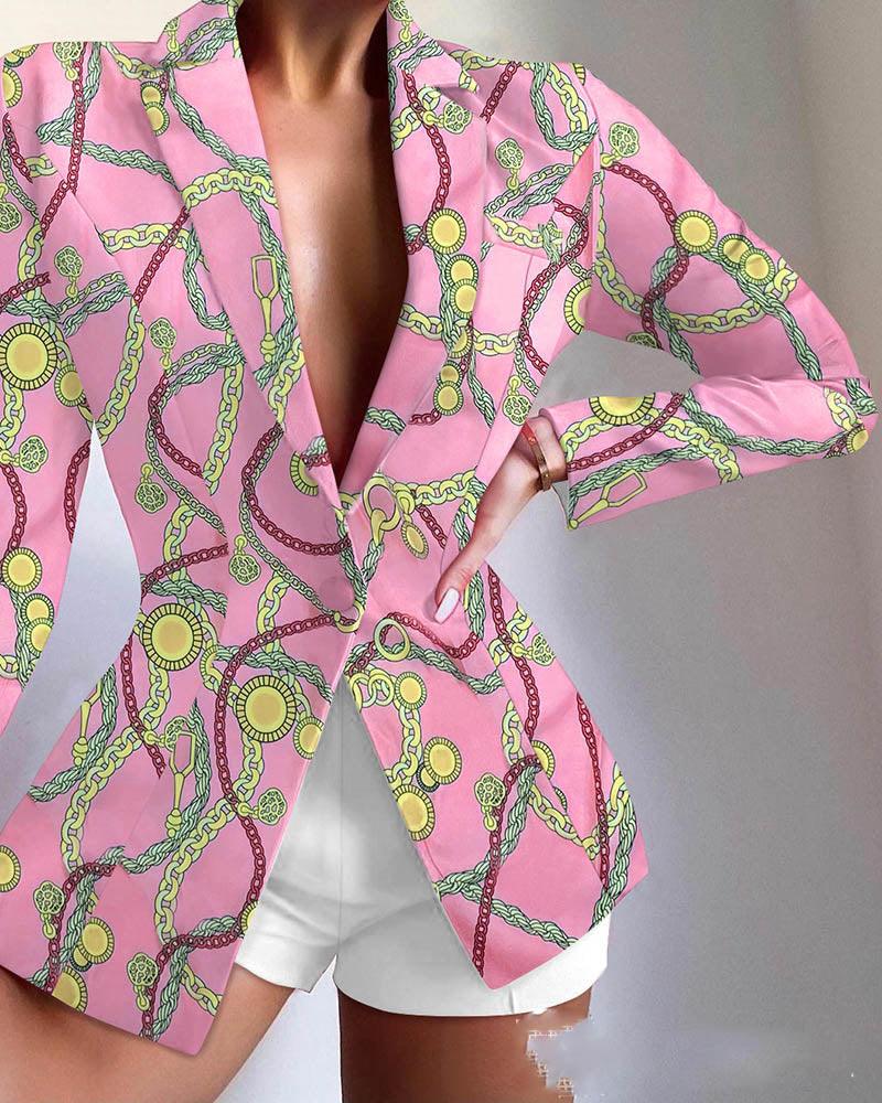 Fashionable And Simple Women's Multicolor Lapel Blazer - melvincucci