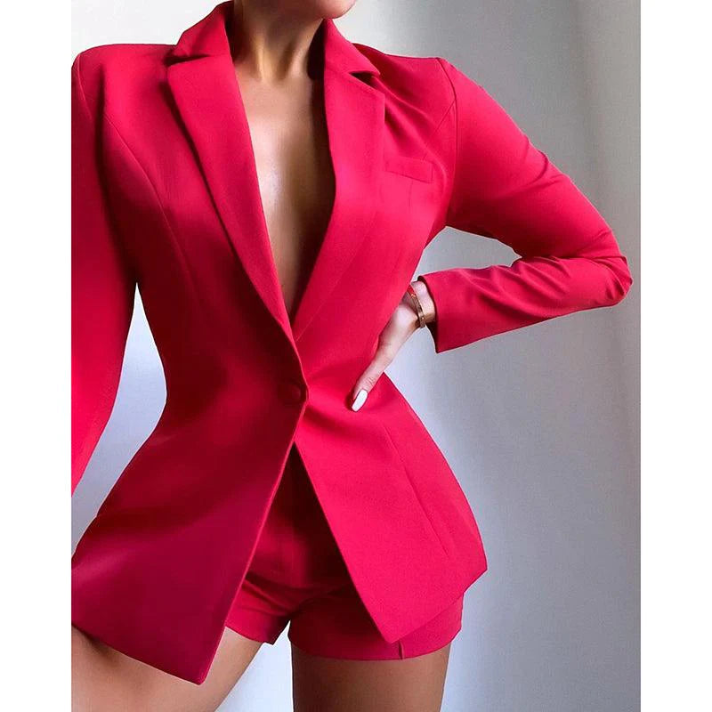 Fashionable And Simple Women's Multicolor Lapel Blazer - melvincucci