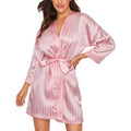 Fashionable home sexy stripe bathrobe - melvincucci