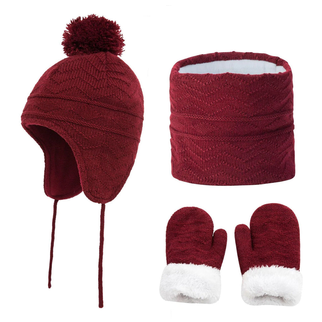 Fashionable Temperament Warm Children's Hat Scarf Gloves - melvincucci