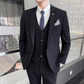 Men's Three-piece Suit Business Suit Solid Color Suit Vest  Trousers - melvincucci