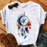 Feather Watercolor Print Women T-shirt - melvincucci
