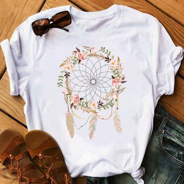 Feather Watercolor Print Women T-shirt - melvincucci