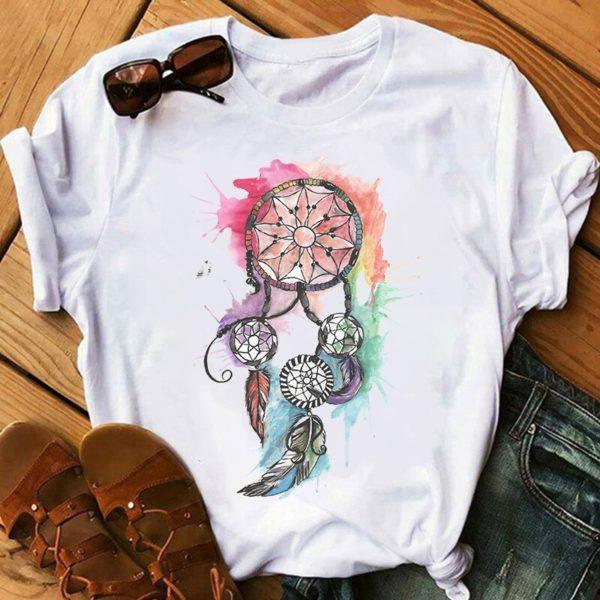 Feather Watercolor Print Women T-shirt - melvincucci