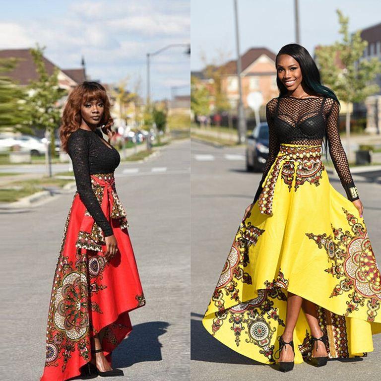 female african printing long dress - melvincucci