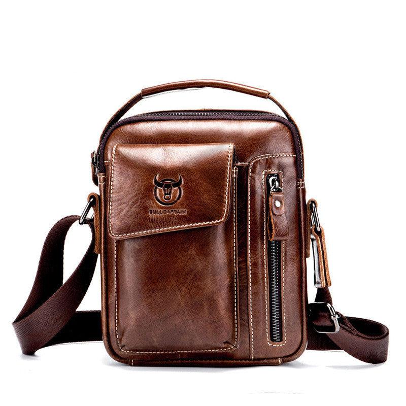 First Layer Cowhide Shoulder Messenger Bag Men - melvincucci