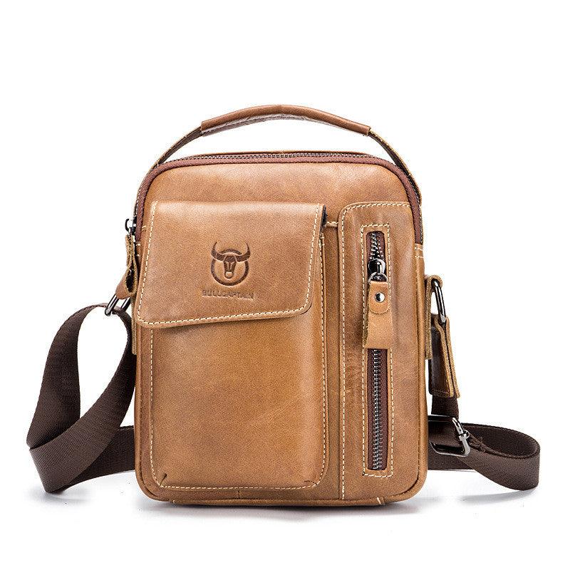 First Layer Cowhide Shoulder Messenger Bag Men - melvincucci