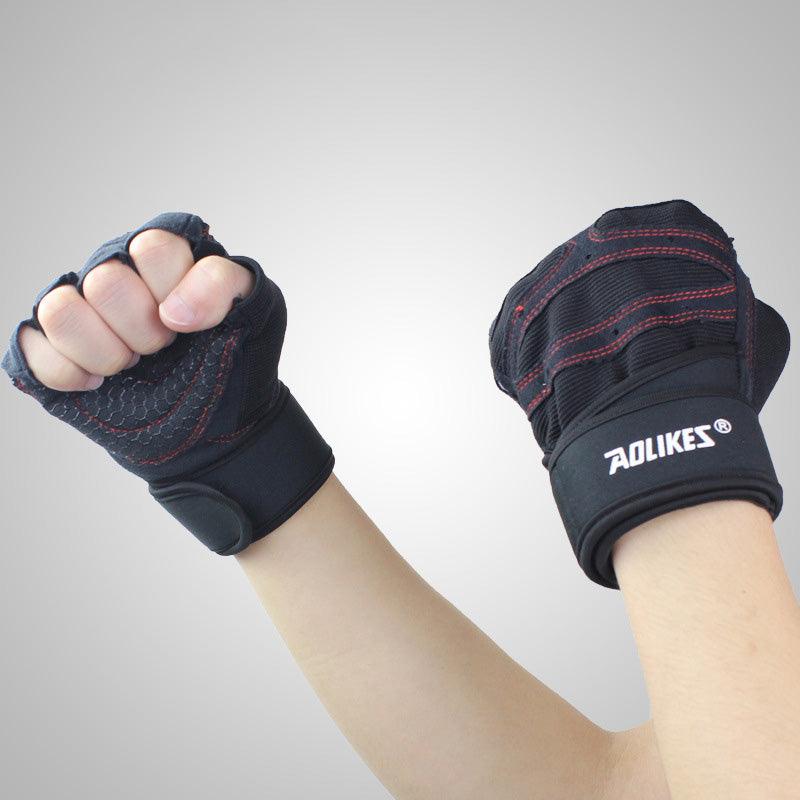 Fitness Gloves Men And Women Exercise Equipment Dumbbell Exercise Weightlifting Half-Finger Gloves Training Gym Breathable Non-Slip - melvincucci