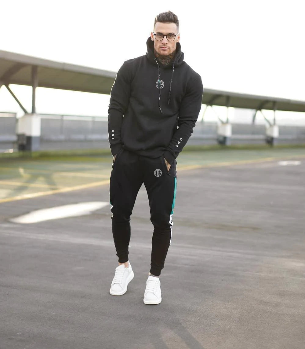 Fitness sports suit men's autumn suit hooded - melvincucci