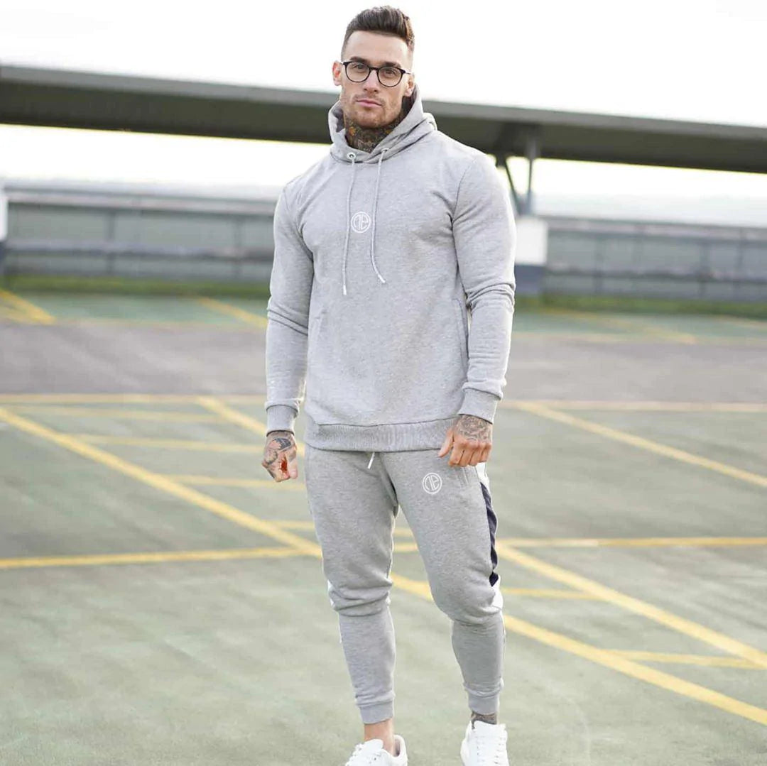 Fitness sports suit men's autumn suit hooded - melvincucci