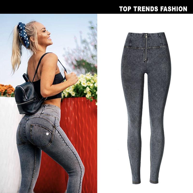 Fitness Yoga Pants Women High Waist Stretch Denim Version - melvincucci