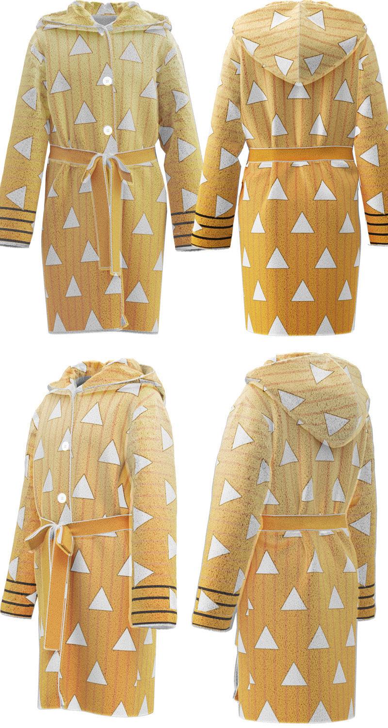 Flannel Bathrobe Two-dimensional Cloak Pajamas - melvincucci