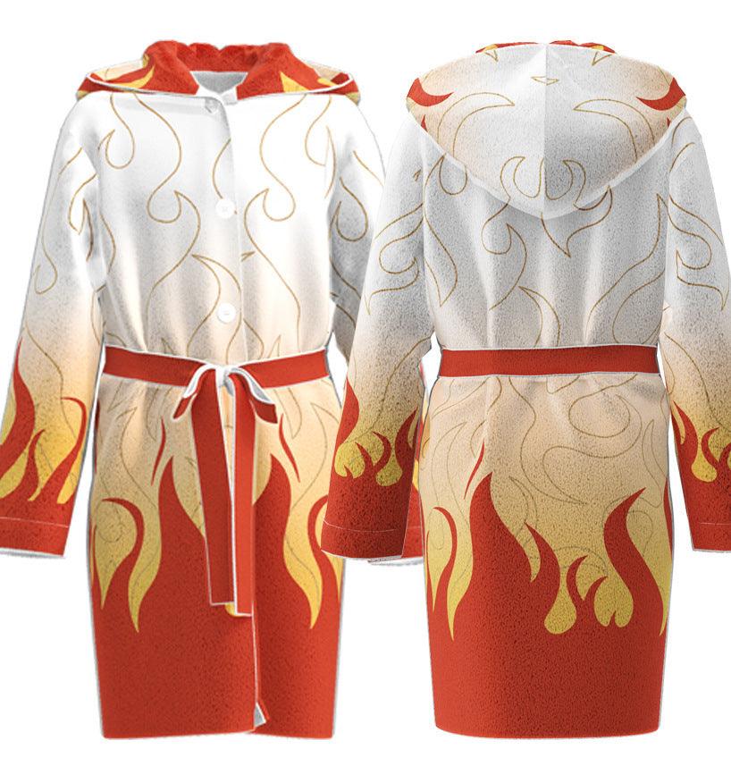 Flannel Bathrobe Two-dimensional Cloak Pajamas - melvincucci