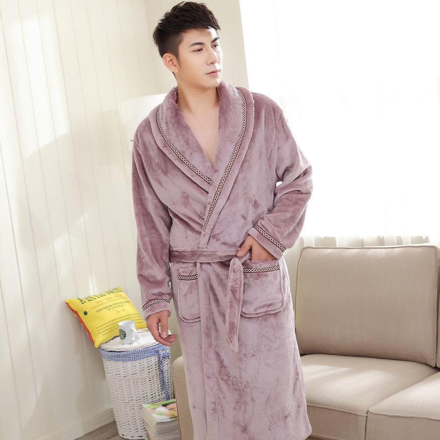 Flannel pajamas Hotel bathrobe - melvincucci