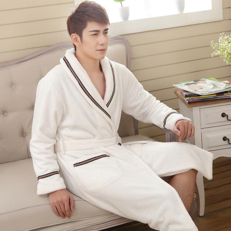 Flannel pajamas Hotel bathrobe - melvincucci