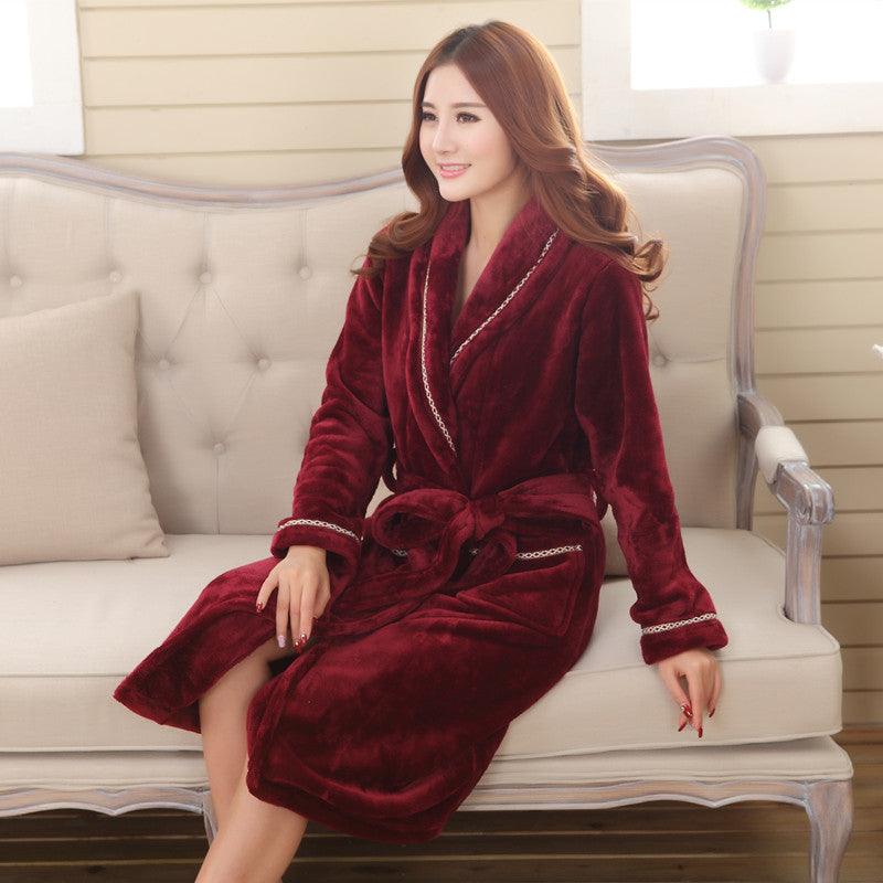 Flannel pajamas Hotel bathrobe - melvincucci