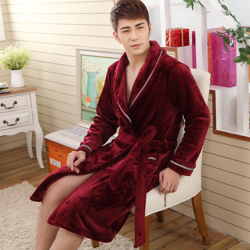 Flannel pajamas Hotel bathrobe - melvincucci