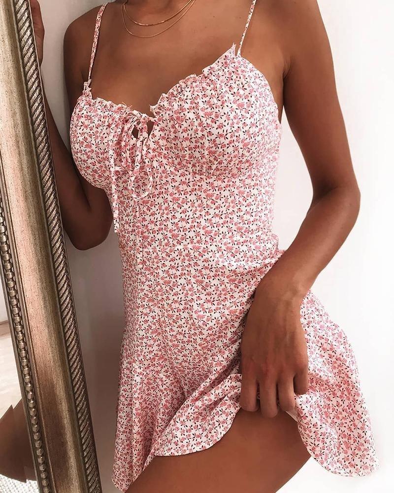 Floral dress mini dress - melvincucci