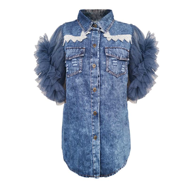 Frayed denim jacket women - melvincucci