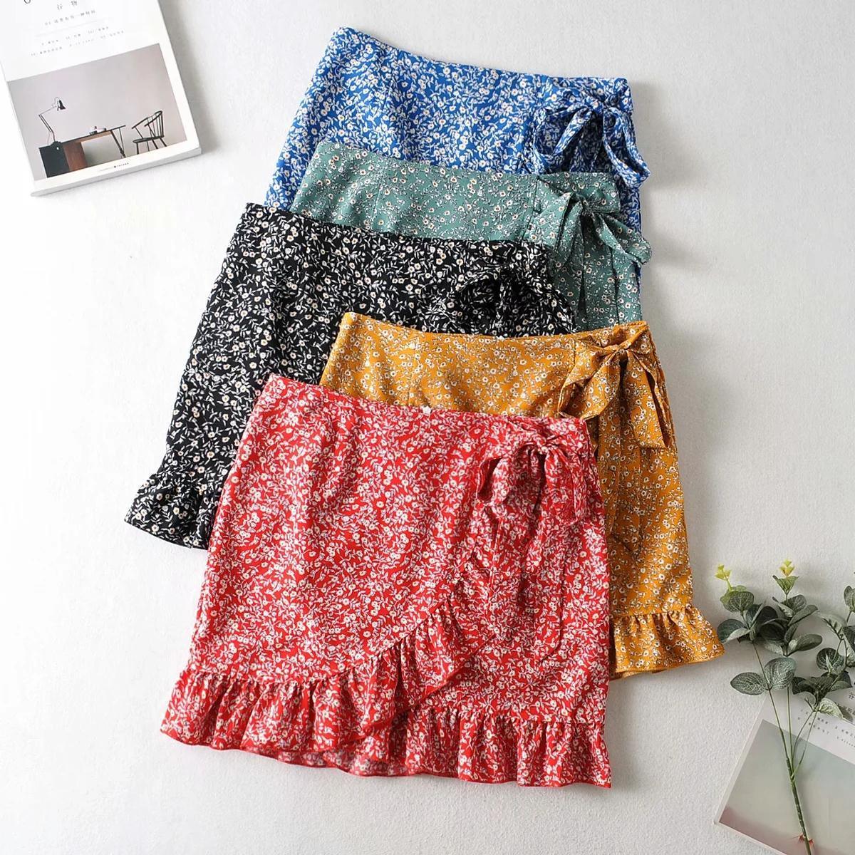 French Waist Lace Printed Skirt Skirt Women - melvincucci