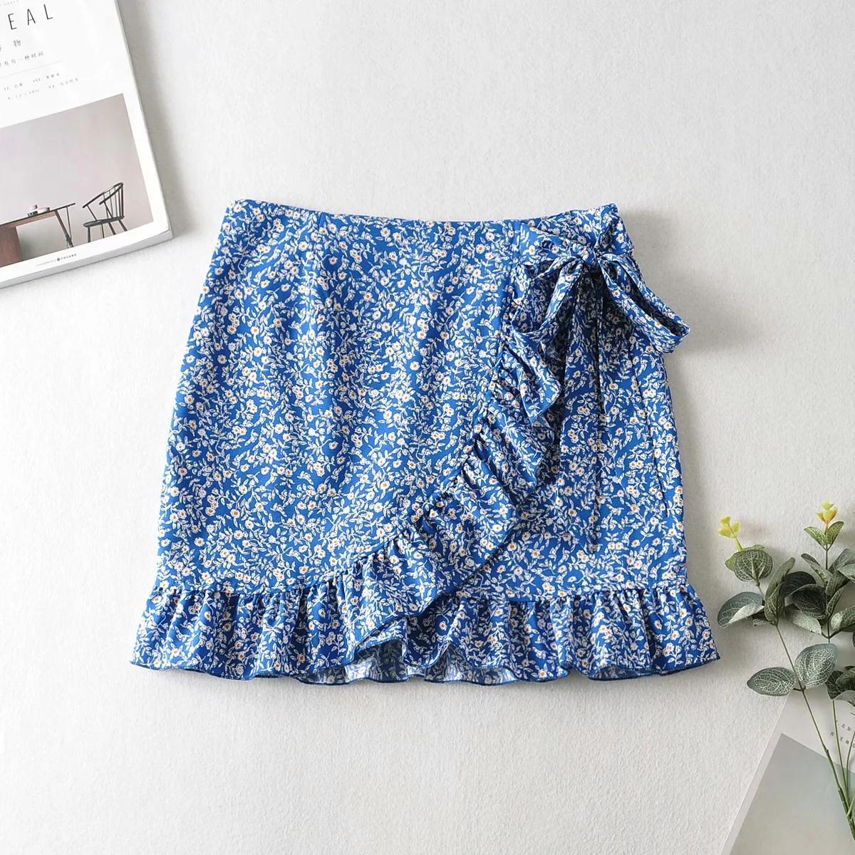 French Waist Lace Printed Skirt Skirt Women - melvincucci