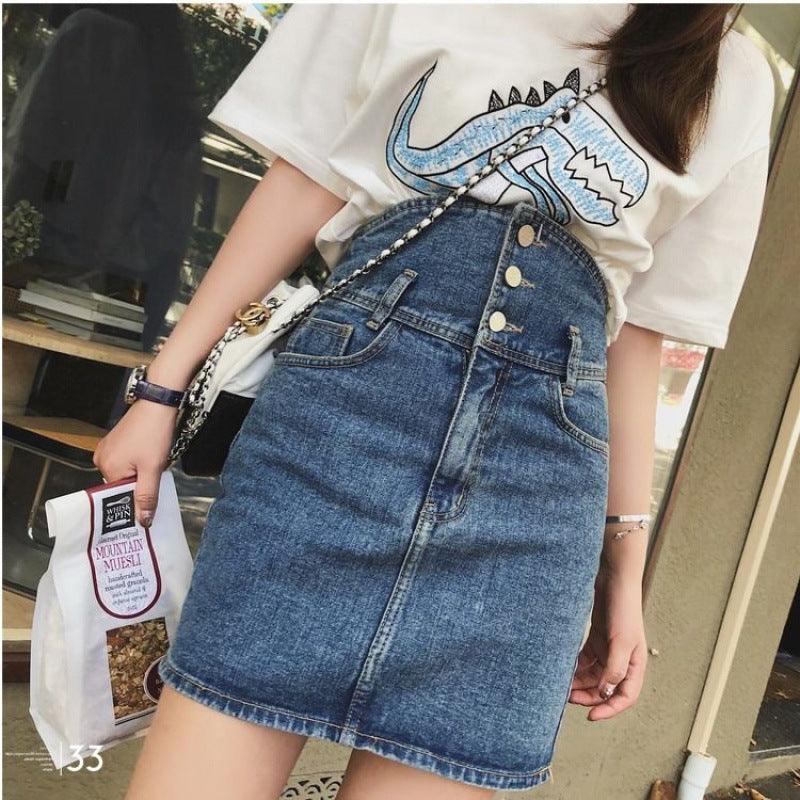 Gentillove Casual High Waist Pencil Denim Skirts Women 2019 Summer - melvincucci