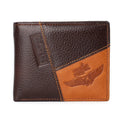 Genuine Leather Men Patchwork Wallets Male Purse Cowhide - melvincucci