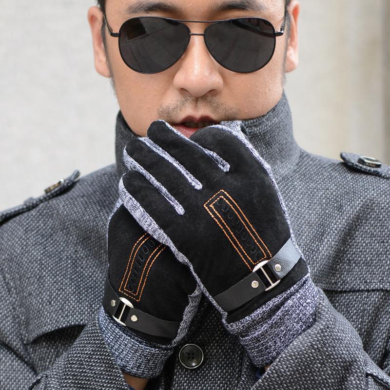 Gloves Men Winter Cycling Leisure Pigskin - melvincucci
