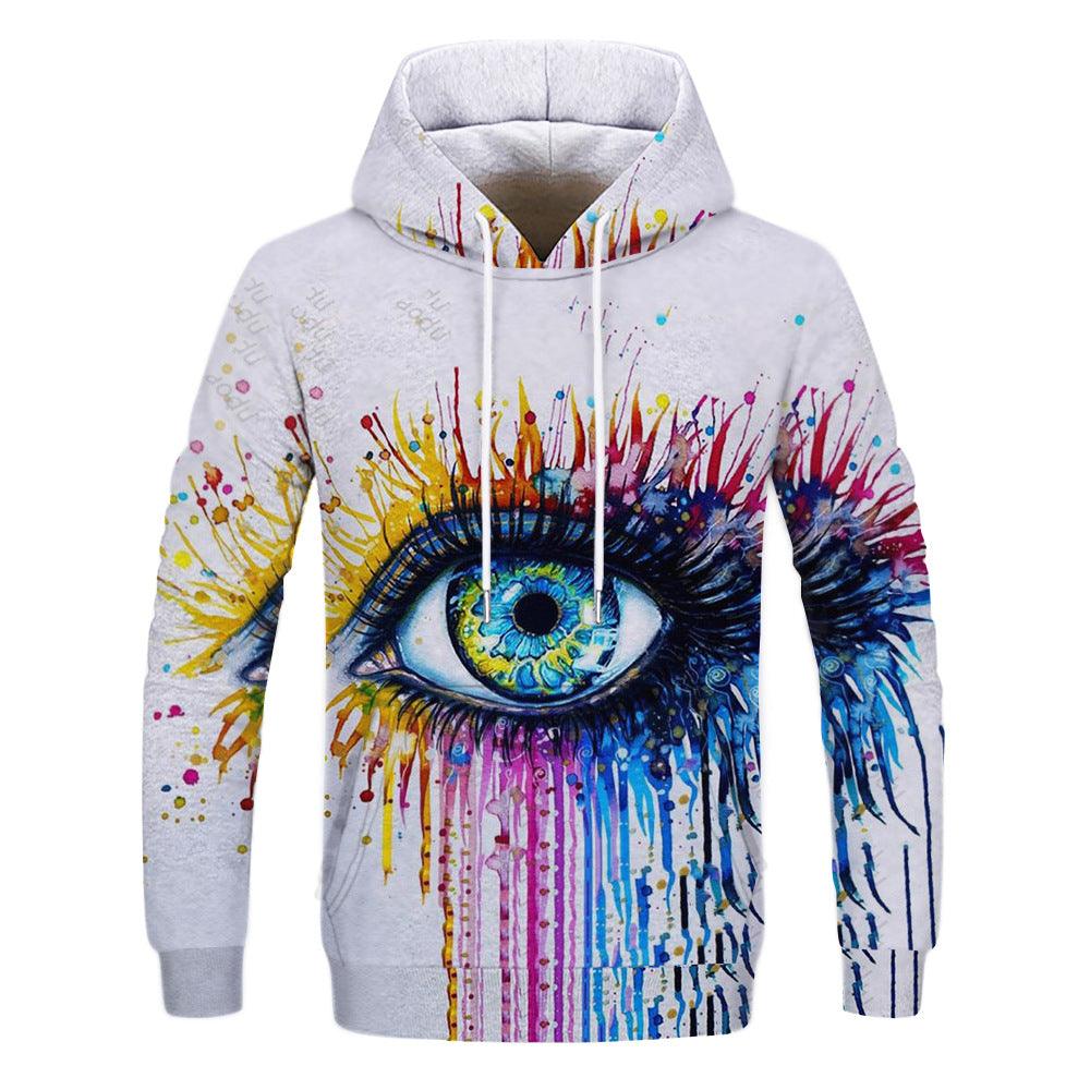 Graffiti Painting Print Sweatshirt Print Sports Sweatshirt Collarless Digital Print Sweatshirt - melvincucci