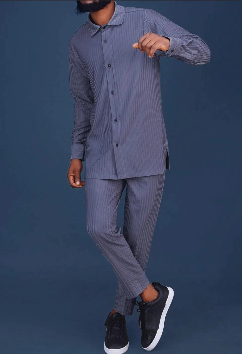 Grey long sleeve shirt senator la melvincucci - melvincucci