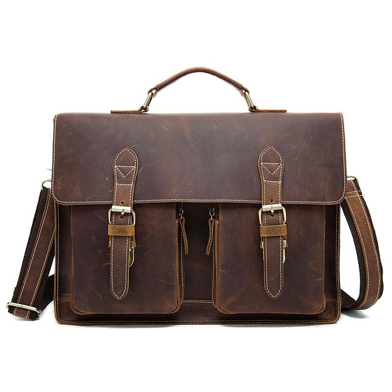 Guangzhou men's bag manufacturers retro Crazy Horse Leather Crossbody Bag men men bag wholesale trade - melvincucci