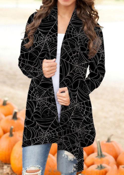 Halloween Digital Printing Casual Cardigan Jacket Women - melvincucci