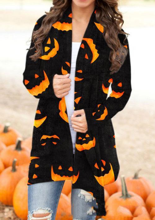 Halloween Digital Printing Casual Cardigan Jacket Women - melvincucci