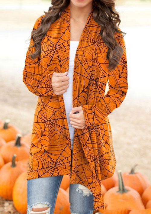 Halloween Digital Printing Casual Cardigan Jacket Women - melvincucci