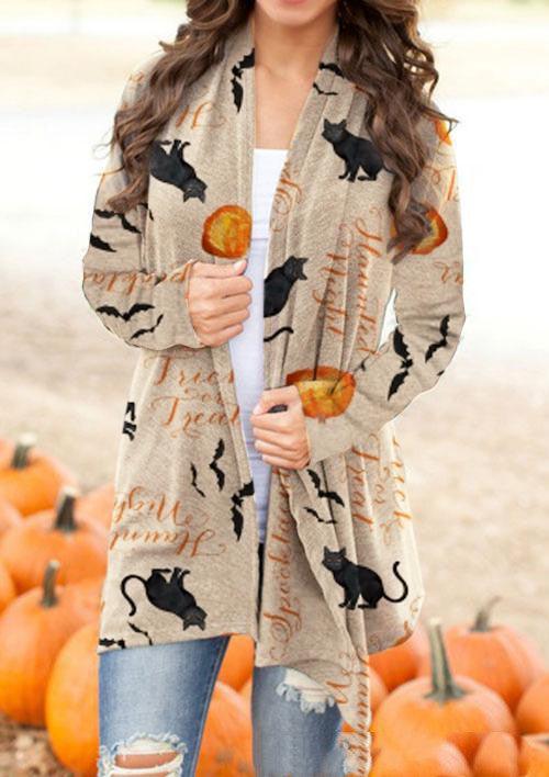 Halloween Digital Printing Casual Cardigan Jacket Women - melvincucci