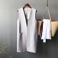 Han Fan Simple And Thin Temperament Fashion Mid-length Suit Vest Women - melvincucci