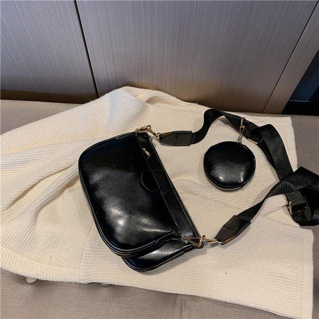Hand Bag set Black College Luxury Bags For Women - melvincucci