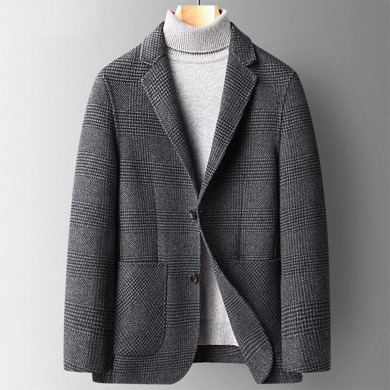 Hand-stitched Double-sided Woolen Casual Suit Wool Blazer - melvincucci