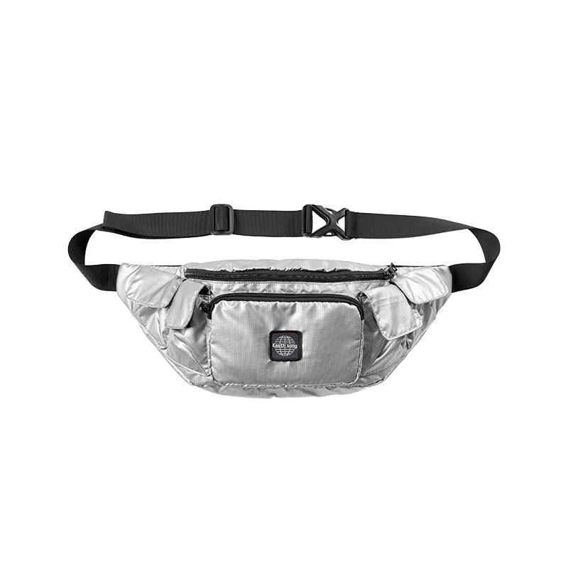 Harajuku Silver Check Chest Bag Men - melvincucci